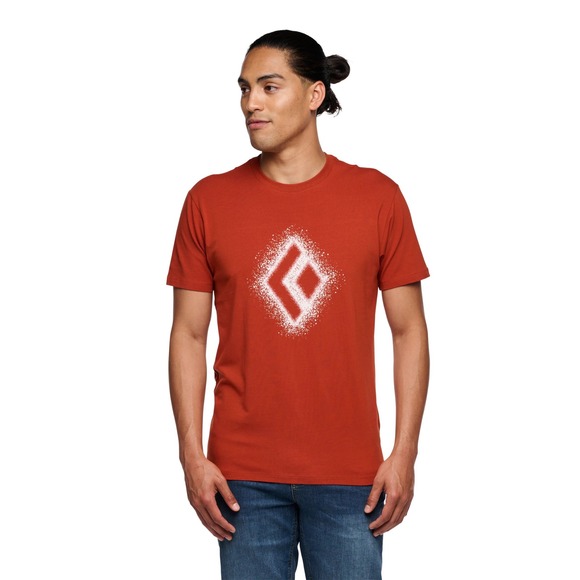 Black Diamond Chalked Up 2.0 - Organic Cotton Graphic T-Shirt - Burnt Sienna M - Picture 1 of 4